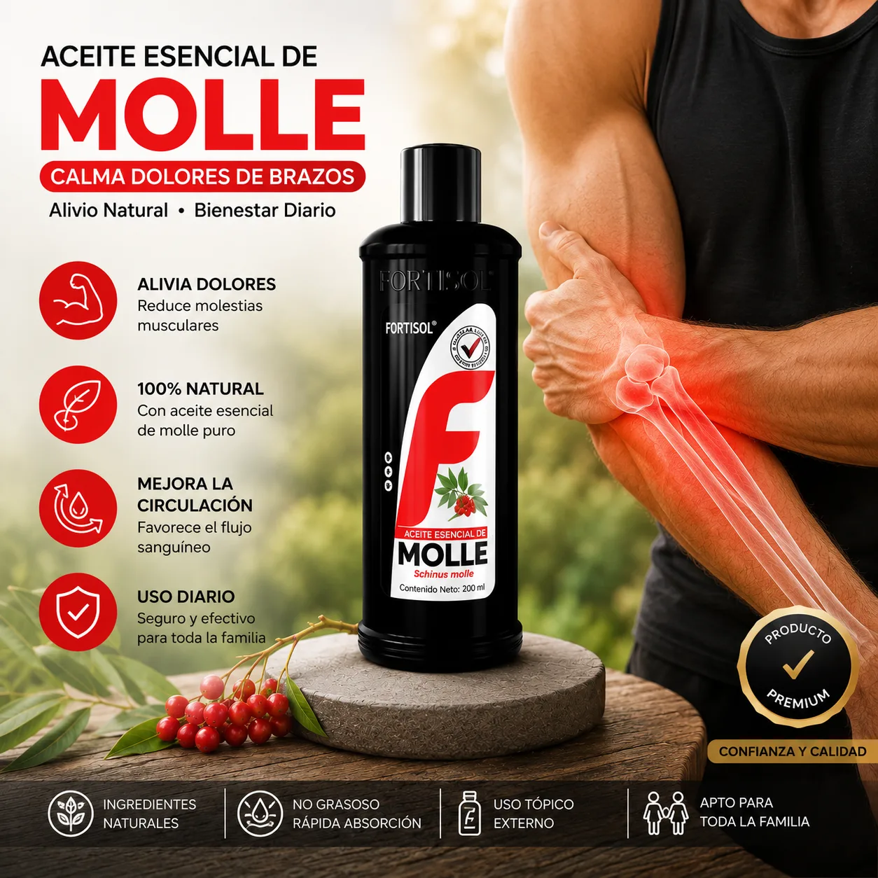 Presentación de Bálsamo Fortisol 200ml